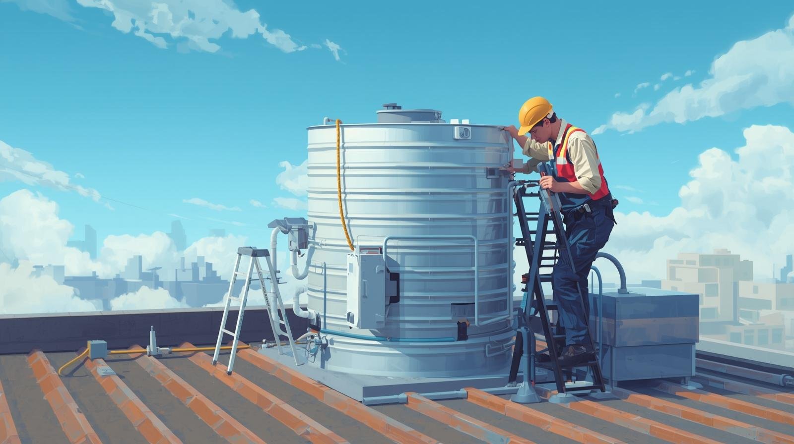 Water Tank Cleaning illustration